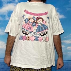 Vintage 90s dolls grandma style t shirt